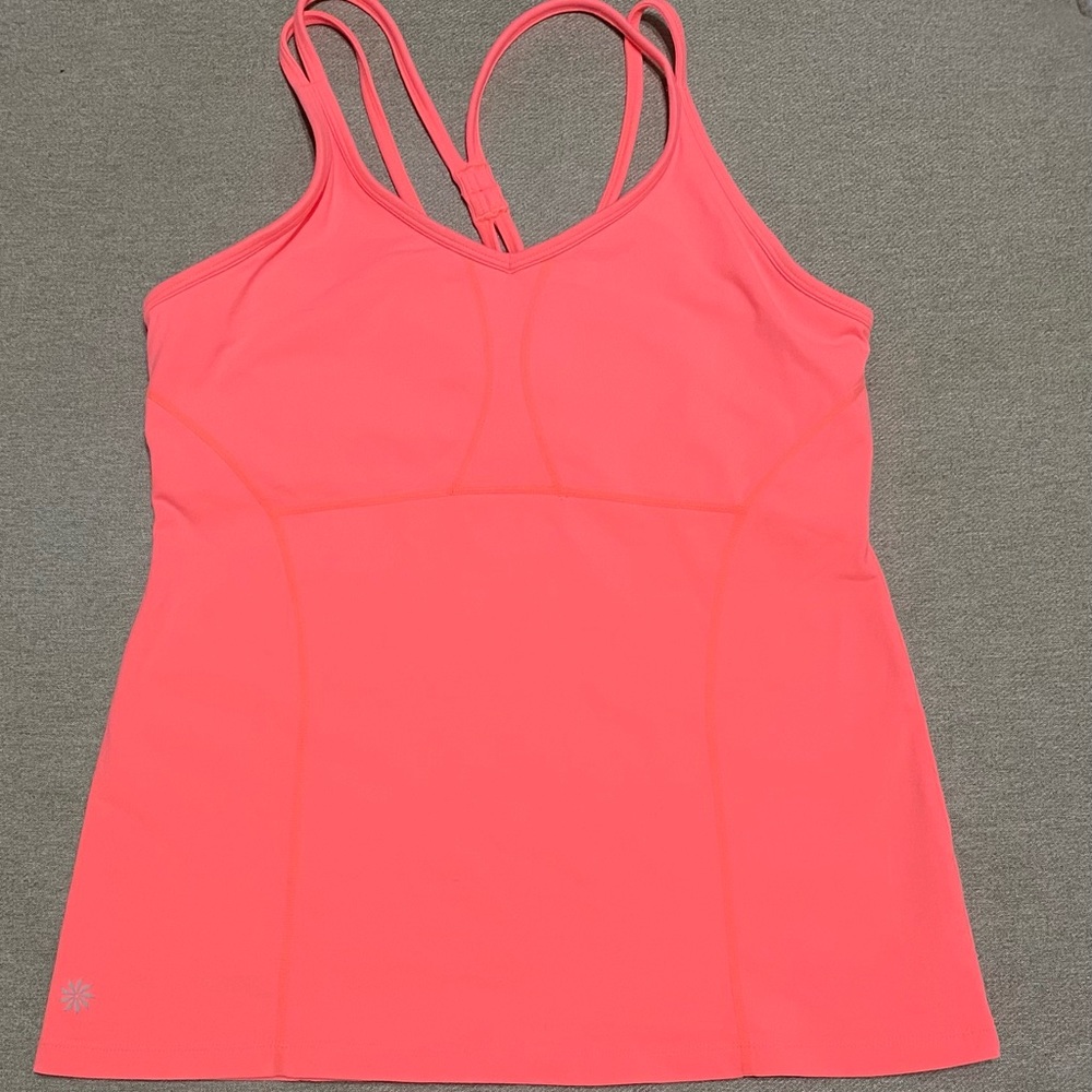 Athleta Orange Tank with Built in Bra